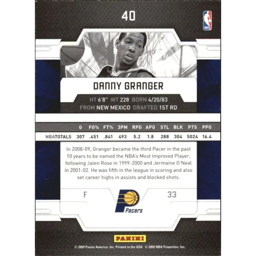 2009 Donruss Elite Basketball Card - #40 Danny Grainger